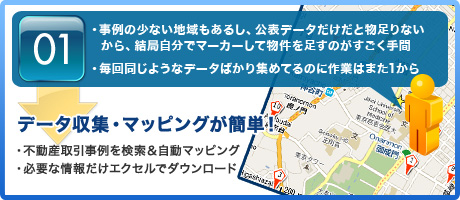 データ収集・マッピングが簡単！