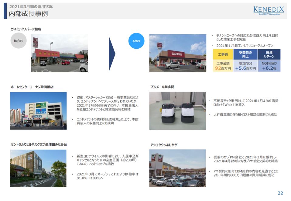 ケネディクス商業リート投資法人決算説明会拾い読み