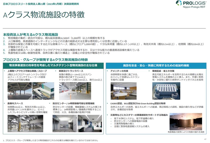 日本プロロジス投資法人  決算説明会拾い読み